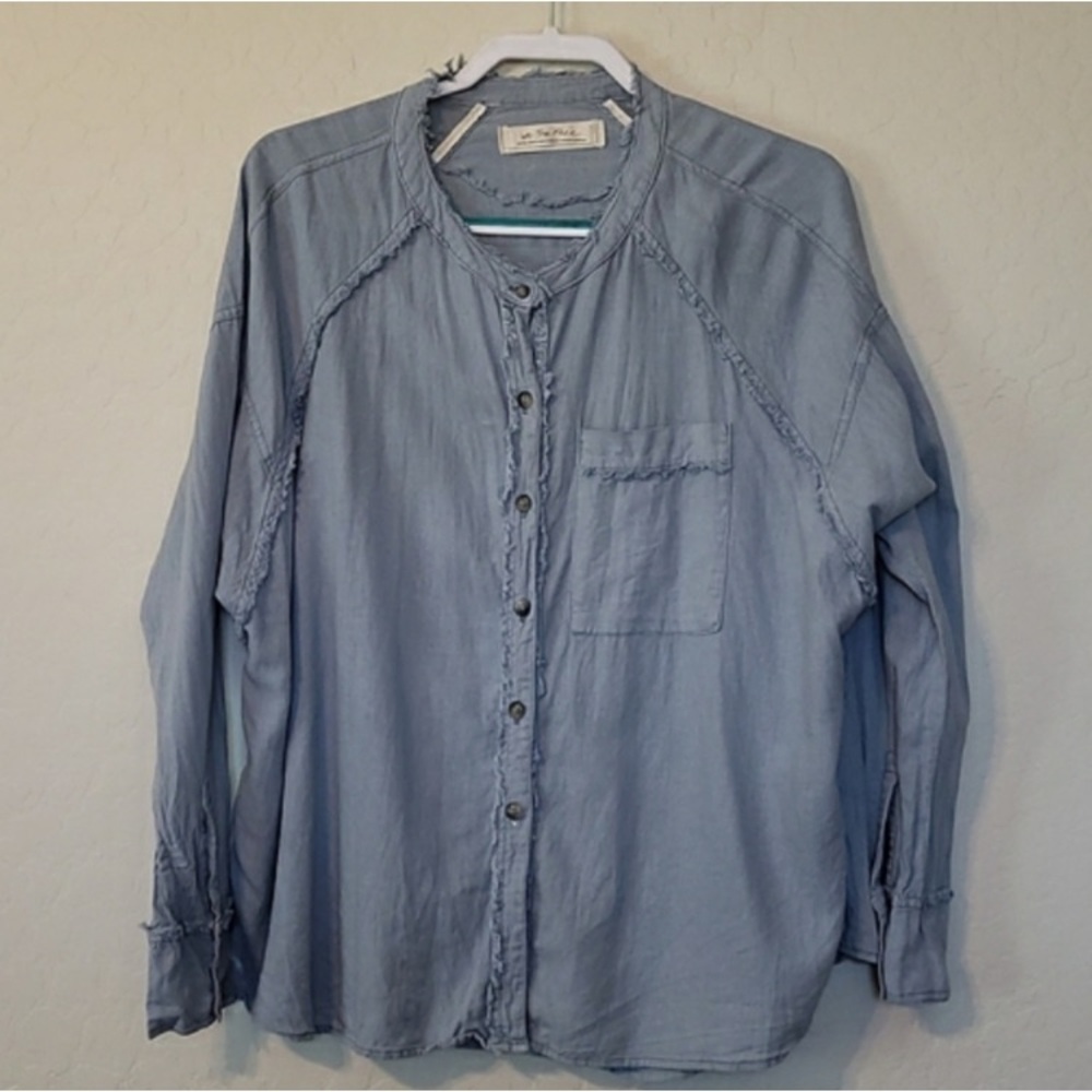 We The Free Keep It Simple Button Down Fringe Fra… - image 2